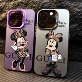 Leopard Print Minnie Matte iPhone Case